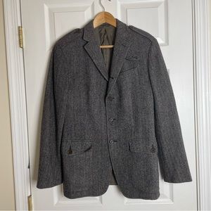 Banana Republic Houndstooth Wool Sport Coat 36R